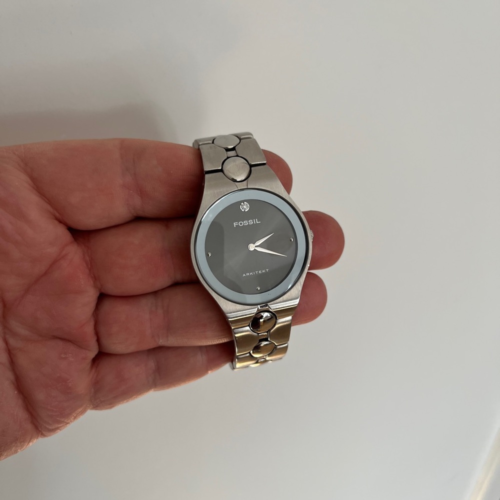Fossil Silver and Gray Wristwatch